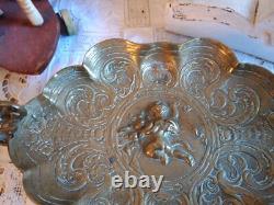 Coupe en Bronze Doré XIXè Napoléon III putti angelot cherubin ange
