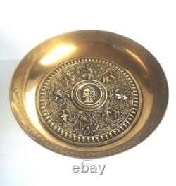 Coupe en bronze Napoléon III Bacchante XIXe décor oiseaux