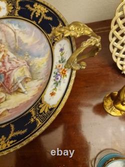 Coupe en porcelaine sevres signée chateau tuileries XIXe siecle louis philippe