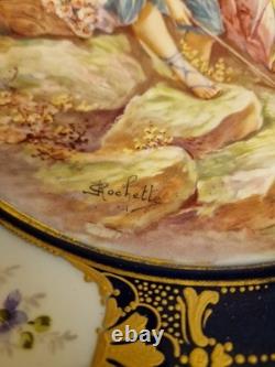 Coupe en porcelaine sevres signée chateau tuileries XIXe siecle louis philippe