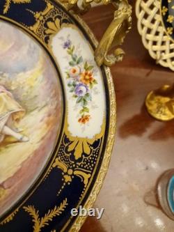 Coupe en porcelaine sevres signée chateau tuileries XIXe siecle louis philippe