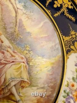 Coupe en porcelaine sevres signée chateau tuileries XIXe siecle louis philippe
