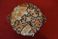 Coupe porcelaine Imari XIX sur socle Napoleon III