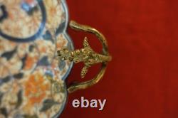 Coupe porcelaine Imari XIX sur socle Napoleon III