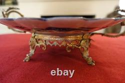 Coupe porcelaine Imari XIX sur socle Napoleon III