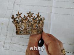 Couronne De Vierge XIXè Reliquaire avec Strass Napoléon III