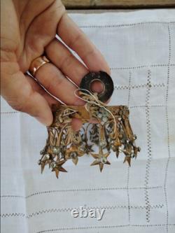 Couronne De Vierge XIXè Reliquaire avec Strass Napoléon III