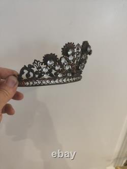Couronne De Vierge XIXè avec Strass Napoléon III