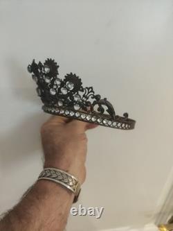 Couronne De Vierge XIXè avec Strass Napoléon III