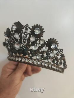Couronne De Vierge XIXè avec Strass Napoléon III
