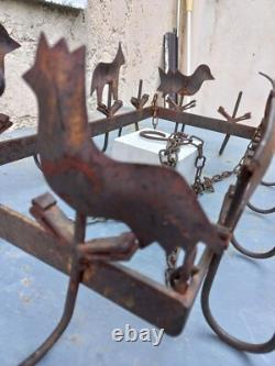 Couronne d'Office, Fer Forgé, XIXe Cuisine Gibier Volailles Ovins Charcuterie