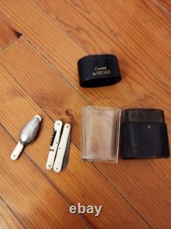 Couvert de Voyage Pliant Ancien XIXe Cuillère Fourchette Tire-Bouchon