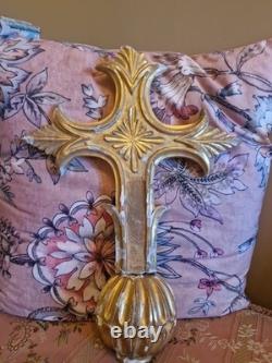 Croix En Bois Doré Époque XIX Ème S