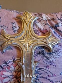 Croix En Bois Doré Époque XIX Ème S