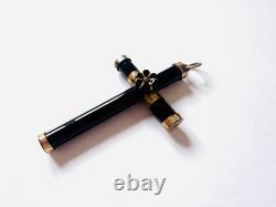Croix de deuil onyx pendentif XIXe Napoléon III
