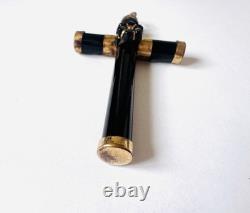 Croix de deuil onyx pendentif XIXe Napoléon III