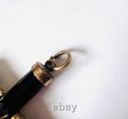 Croix de deuil onyx pendentif XIXe Napoléon III