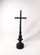 Crucifix Sur Pied En Bois Tourn&eacute; Laqu&eacute; Noir &eacute;poque Napol&eacute;on Iii Du Xixe Si&egrave;cle