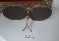 DOUBLE CADRE PHOTO EN BRONZE NAPOLÉON III XIXe DÉCOR LOUIS XVI