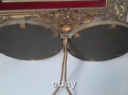 DOUBLE CADRE PHOTO EN BRONZE NAPOLÉON III XIXe DÉCOR LOUIS XVI