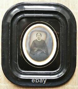 Daguerreotype Femme assise XIXe Cadre Napoléon III