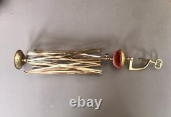 Dévidoir Ancien XIXe Laiton Couture Napoléon III Système Accordéon Velours Rare