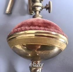 Dévidoir Ancien XIXe Laiton Couture Napoléon III Système Accordéon Velours Rare