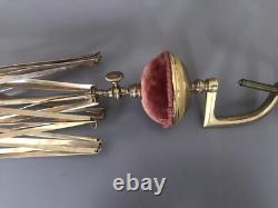 Dévidoir Ancien XIXe Laiton Couture Napoléon III Système Accordéon Velours Rare