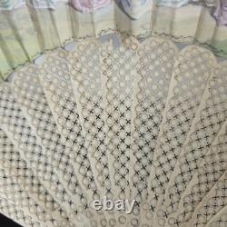 EVENTAIL Ancien Napoléon III Décor Romantique Superbe Monture XIXè HAND FAN
