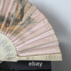 EVENTAIL Signé Lauronce Napoléon III Décor Arbre De Mai Enfants XIXè HAND FAN