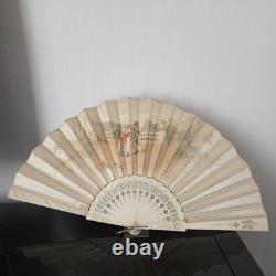 EVENTAIL Signé Lauronce Napoléon III Décor Incroyable Merveilleuse XIXè HAND FAN
