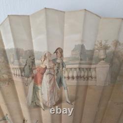 EVENTAIL Signé Lauronce Napoléon III Décor Incroyable Merveilleuse XIXè HAND FAN