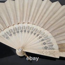 EVENTAIL Signé Lauronce Napoléon III Décor Incroyable Merveilleuse XIXè HAND FAN