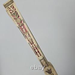 EVENTAIL XIXè Décor Peint Romantique Napoléon III avec Pompon HAND FAN
