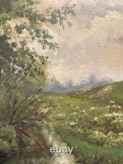 École française, XIXe siècle Huile sur panneau. PAYSAGE Cadre napoléon III École française, XIXe siècle Huile sur panneau. PAYSAGE Cadre napoléon III