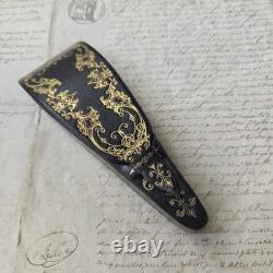 Ecrin Pour Ciseaux de Couture 4 Paires Oiseau en Cuir XIXè Napoléon III