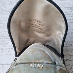 Ecrin Sabot Fontana Palais Royal Ancien XIXè Cuir pour Broche Jewel Case 19thC