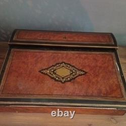Ecritoire Napoleon III. XIX ème marqueterie Boulle a restaurer