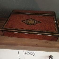 Ecritoire Napoleon III. XIX ème marqueterie Boulle a restaurer