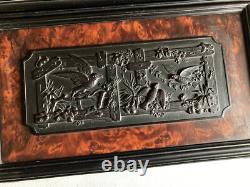 Ecritoire Napoléon III en bois (loupe, acajou) et gutta percha / XIX siècle