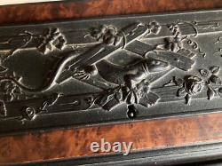 Ecritoire Napoléon III en bois (loupe, acajou) et gutta percha / XIX siècle