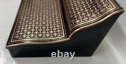 Ecritoire Napoléon III en bois noir et marquetrerie a la Reine XIX siècle