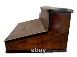 Ecritoire Napoléon III en marquetrerie et loupe de thuya XIX siècle