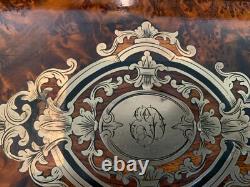 Ecritoire Napoléon III en marquetrerie et loupe de thuya XIX siècle