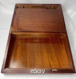 Écritoire de voyage en boîte XIXe Napoléon III acajou tiroirs secrets coffret Écritoire de voyage en boîte XIXe Napoléon III acajou tiroirs secrets coffret