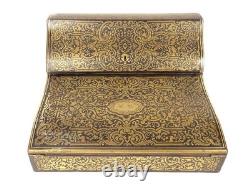 Ecritoire marqueterie Boulle bois laiton doré Tahan Paris Napoléon III XIXè Ecritoire marqueterie Boulle bois laiton doré Tahan Paris Napoléon III XIXè
