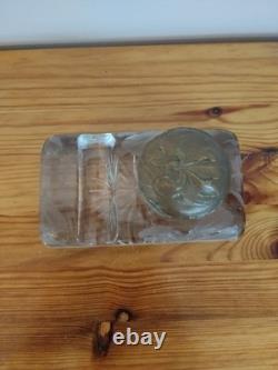 Encrier Cristal Bronze Napoleon III Empire Art Nouveau XIX Baccarat