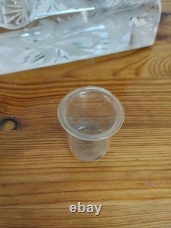 Encrier Cristal Bronze Napoleon III Empire Art Nouveau XIX Baccarat