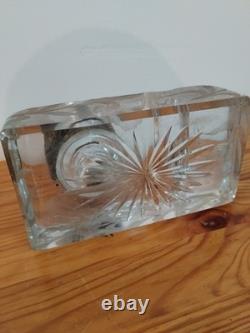 Encrier Cristal Bronze Napoleon III Empire Art Nouveau XIX Baccarat