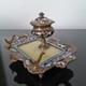 Encrier Emaux Cloisonnés Bleus Onyx Xixè Napoléon Iii Enamel French Victorian
